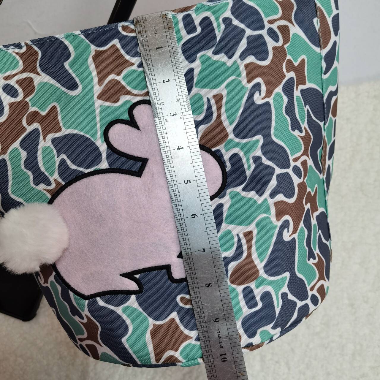 BA0157 Easter Rabbit Green camo Print Little Bag Bagpack