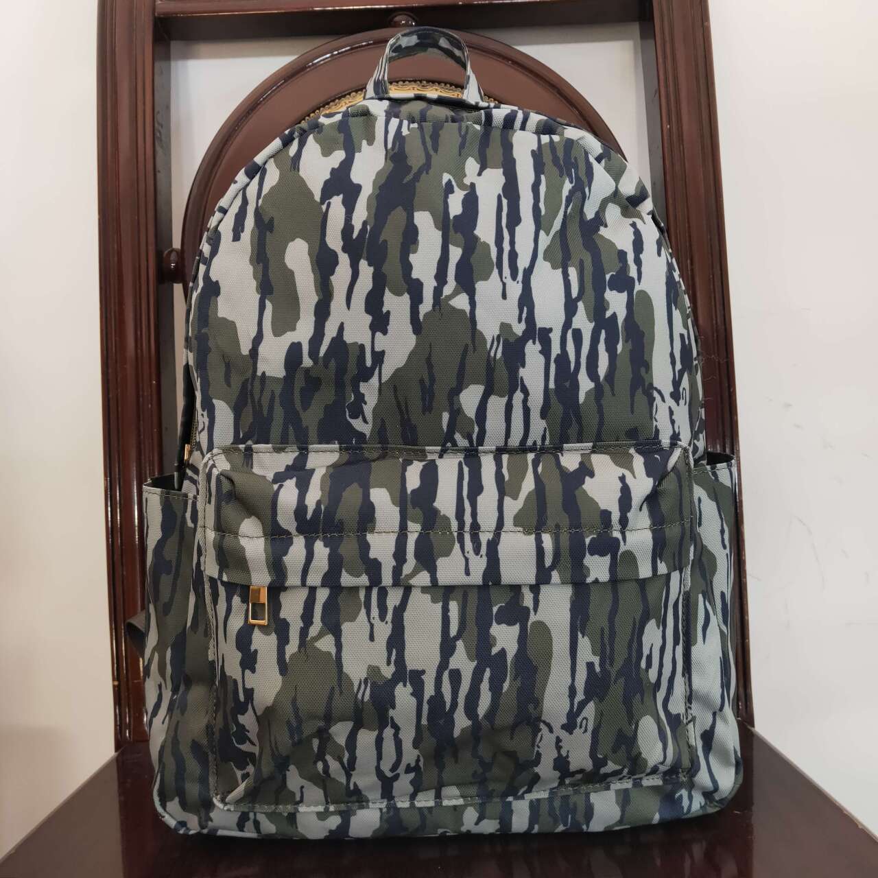 BA0158 Green camo Print Little Bag Bagpack