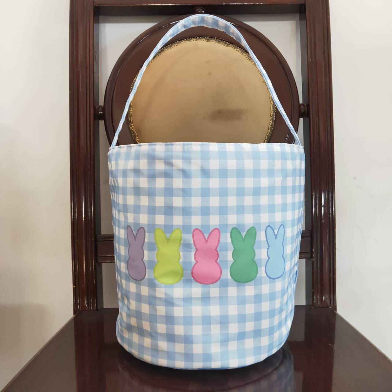 BA0161 Easter Rabbit Blue Print Little Bag Bagpack