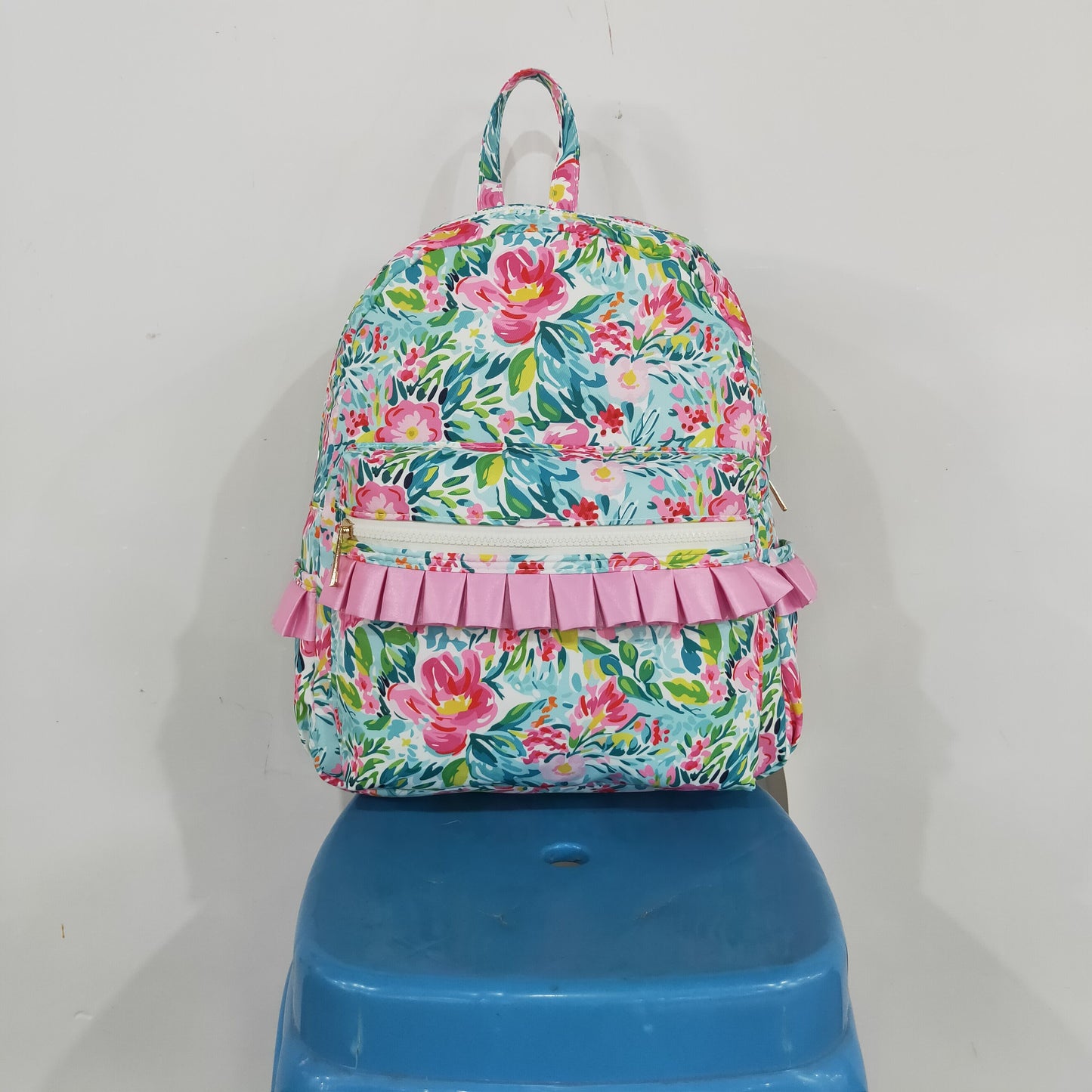 BA0176 Flower Pink Ruffles Backpack Bag 202609 RTS