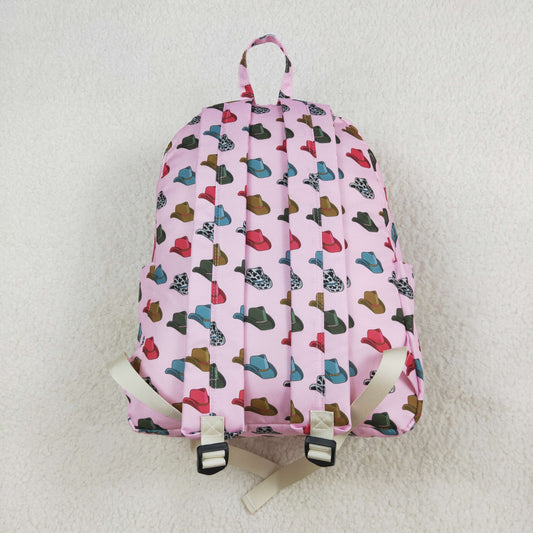 BA0181 Cowboy hat and pink backpack