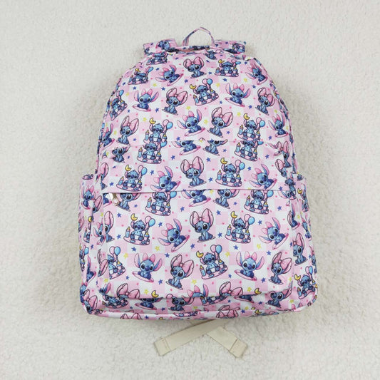 BA0182 NO MOQ Steedy Stars pink and white checkered backpack