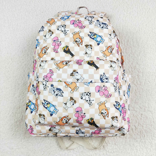 BA0187 bluey plaid backpack High quality