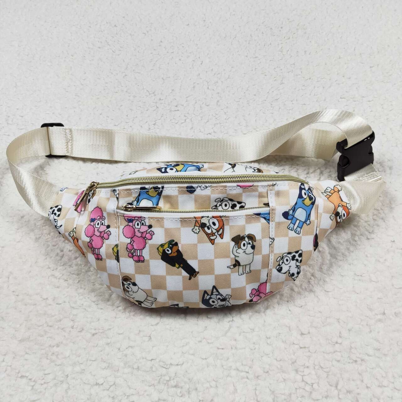 BA0192 bluey checkered waist pack High quality