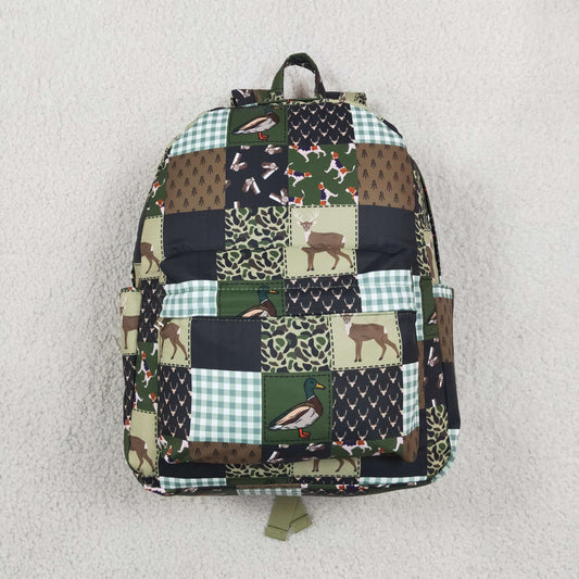 BA0199 Puppy Deer Duck Hunting Camo Plaid Bag
