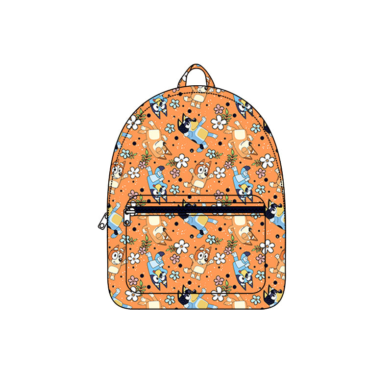 preorder BA0213 Puppy and floral print backpack high quality