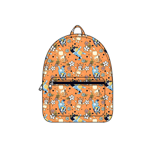 preorder BA0213 Puppy and floral print backpack high quality