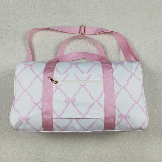 BA0226 Pink White Bow handbag western boutique PU leather bag 7.9*18.5*11.2 inches RTS Ship from Free Shipping Over $100