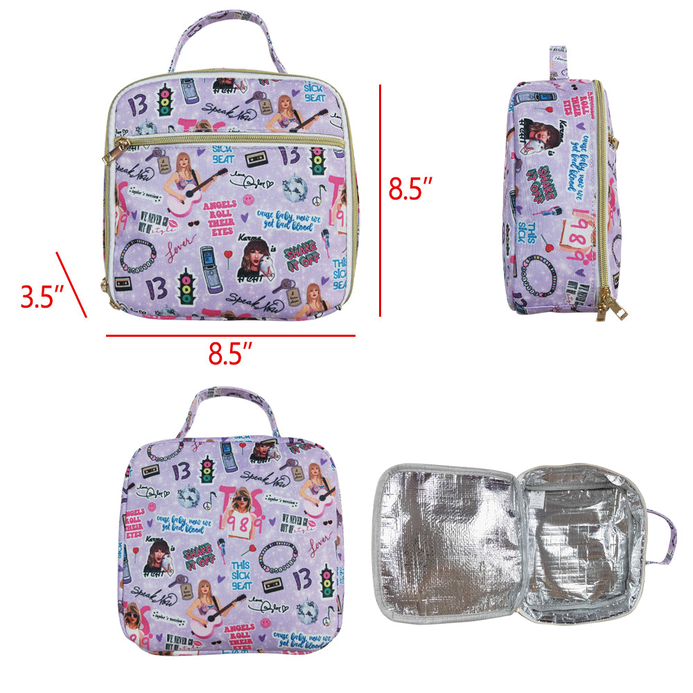 BA0229 Taylor Purple Pink Lunch Bag 3.5*8.5*8.5 inches 202505 RTS Local Warehouse
