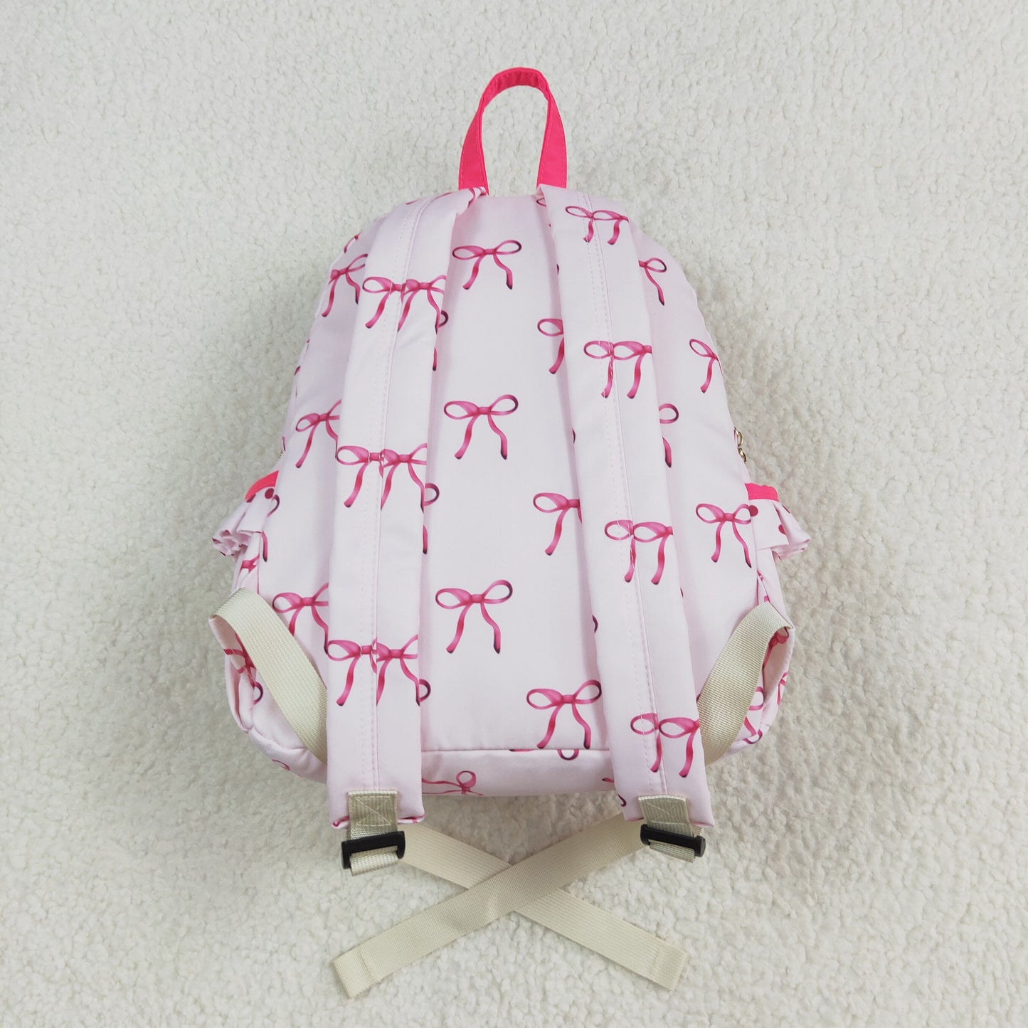 BA0233 Pink backpack with bow pattern High quality