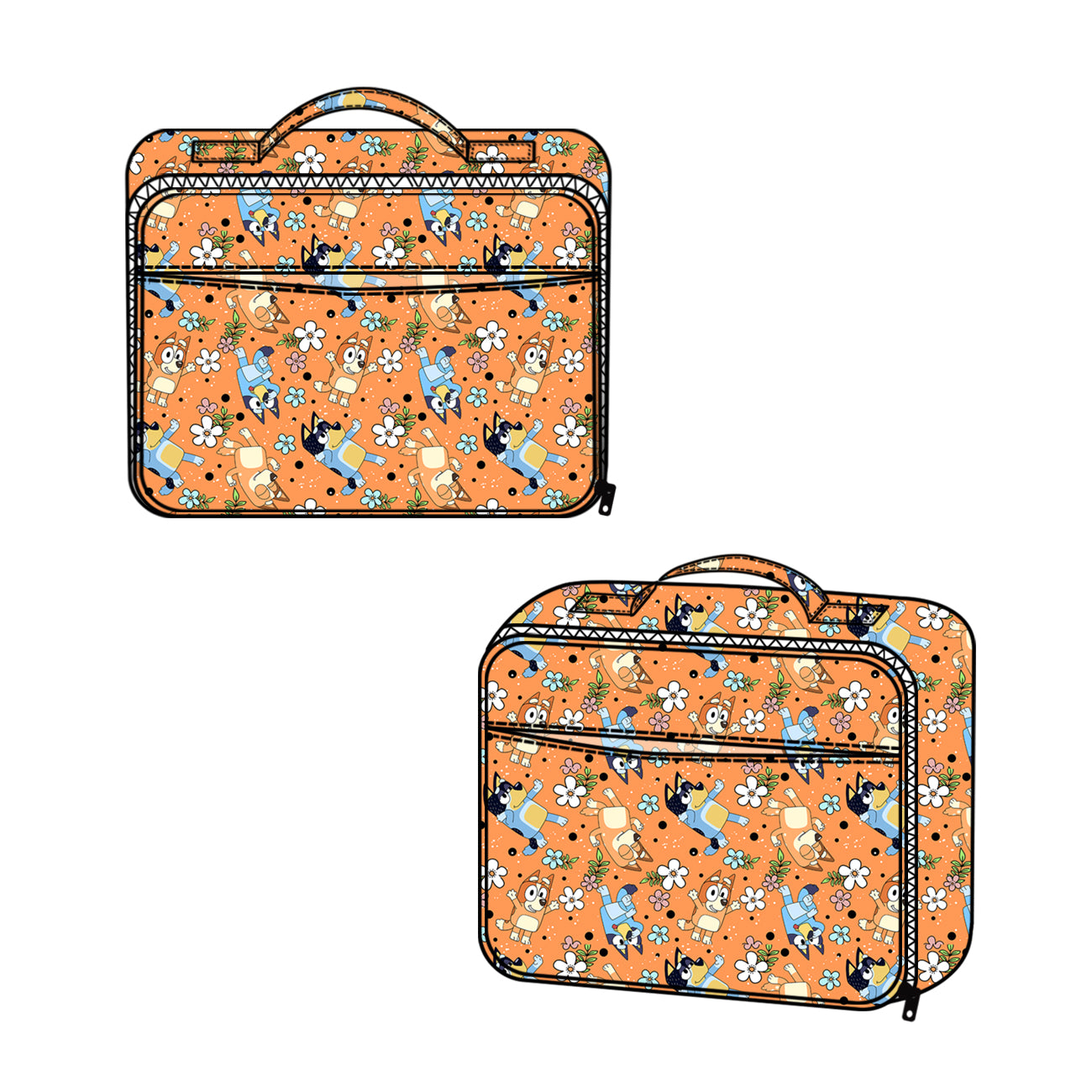 Preorder BA0249 NO MOQ bluey Flower Orange meal bag lunch box bag