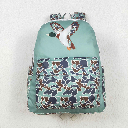 BA0259 Camouflage duck check green backpack High quality