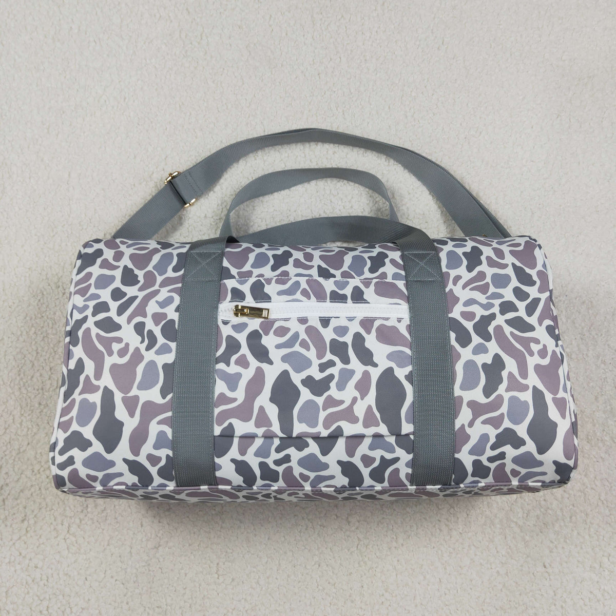 BA0262 Gray Camo Duffle Bag
