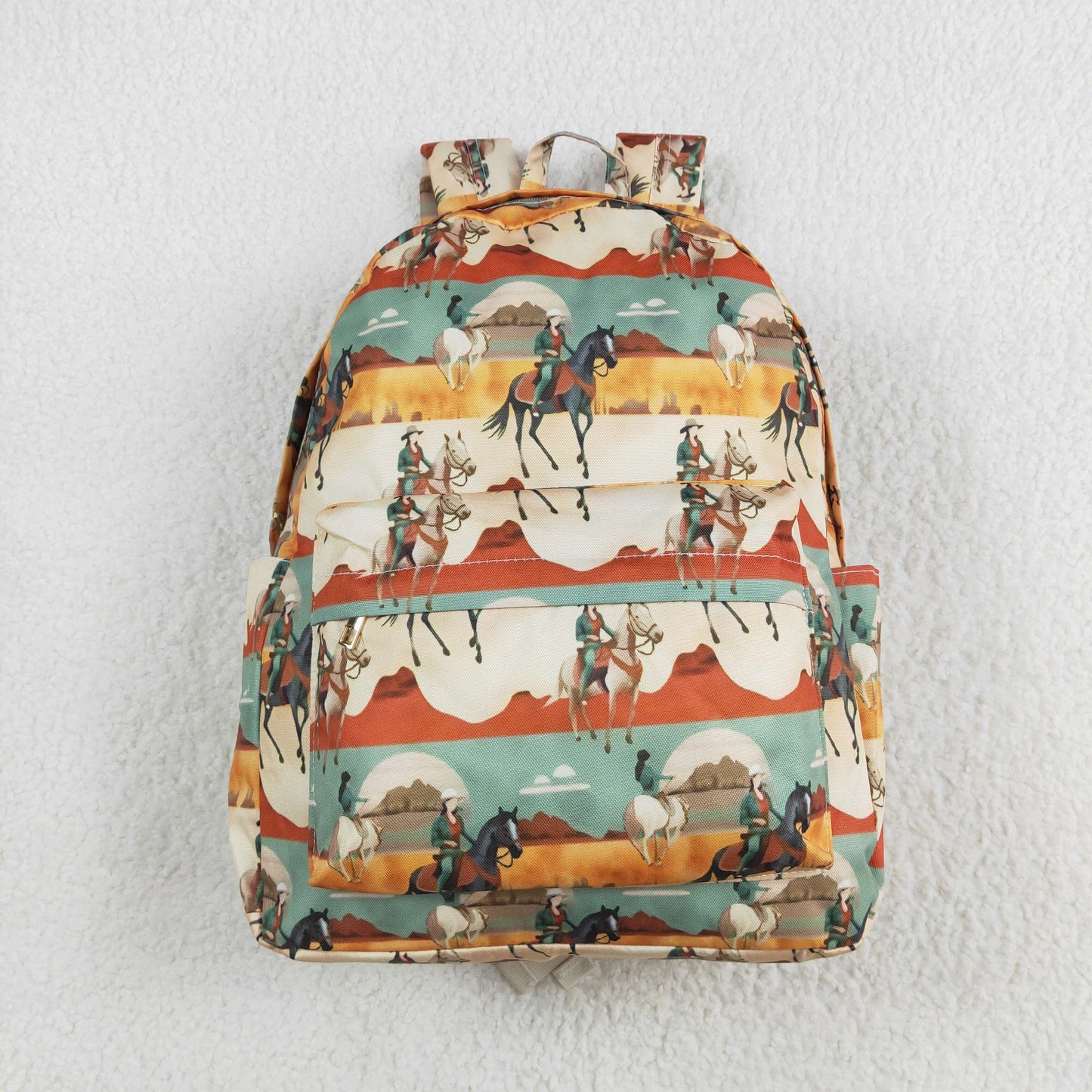 BA0266 Horseback riding desert rice green backpack RTS 202509