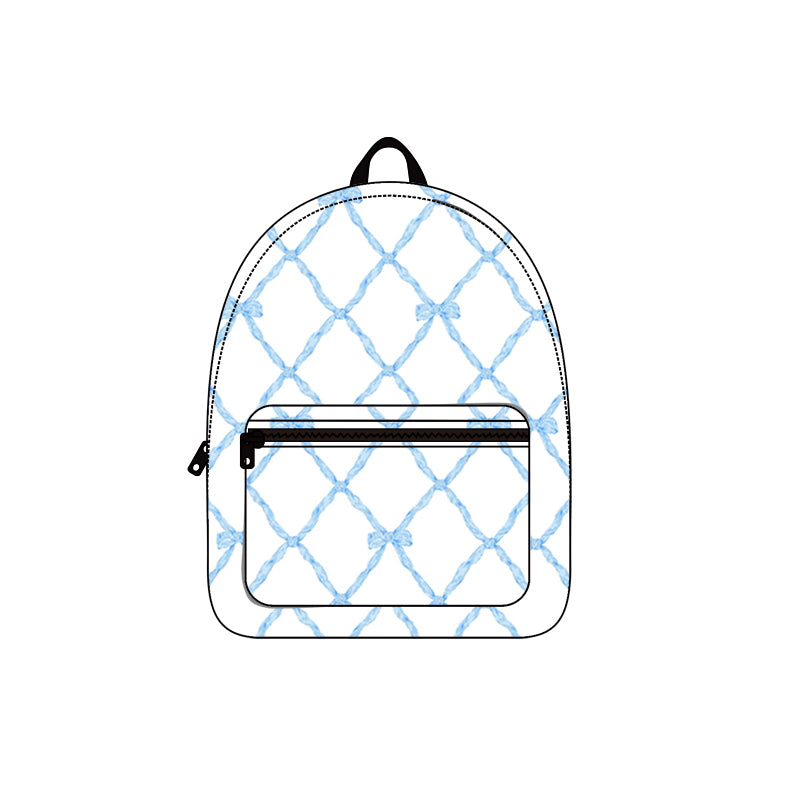 Preorder BA0273 Blue bow design backpack