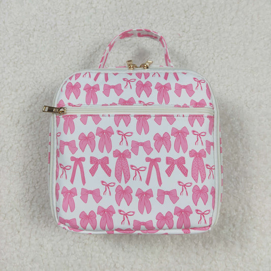 BA0284 Pink Bows Lunch Boxes Food Bag  3.5*8.5*8.5 inches 202508 RTS
