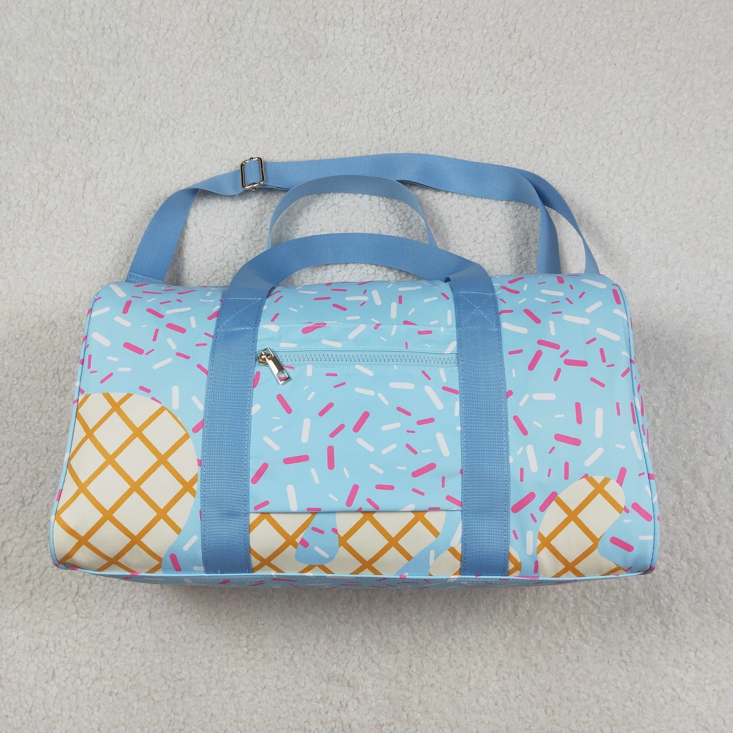 NEW BA0286  Boutique Blue Ice Cream Drip Travel Bag handbag 7.87*18.5*10.63 inches 202512 RTS