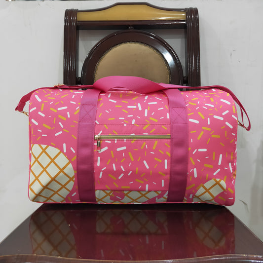 BA0298 Black Fireworks Plaid Boutique Travel Bag handbag 7.9*18.5*11.2 inches RTS Ship from US Local Warehouse