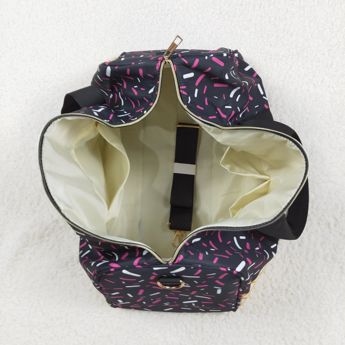 BA0303 Black Fireworks Plaid Boutique Travel Bag handbag 7.9*18.5*11.2 inches RTS Ship from US Local Warehouse
