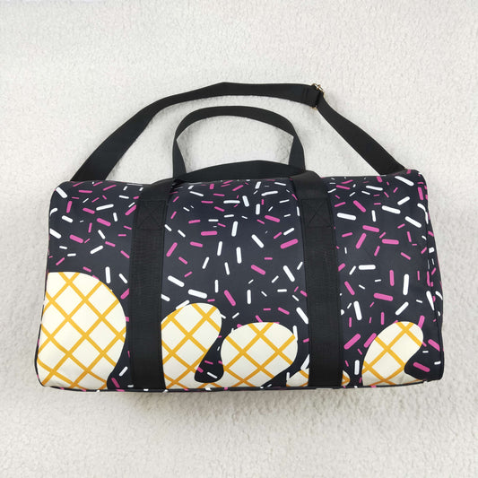 BA0303 Black Fireworks Plaid Boutique Travel Bag handbag 7.9*18.5*11.2 inches RTS Ship from US Local Warehouse