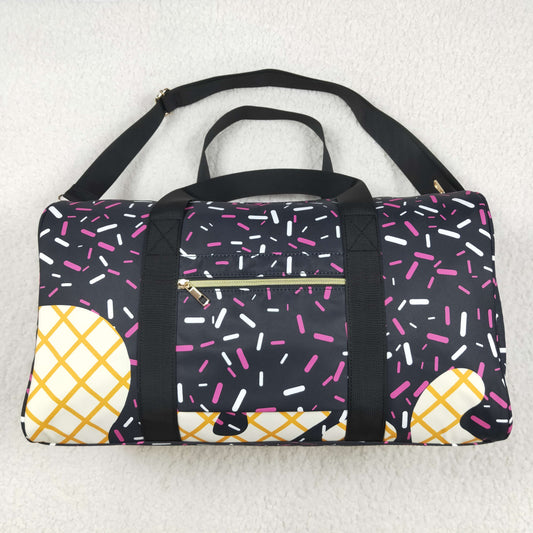 BA0303 Black Fireworks Plaid Boutique Travel Bag handbag 7.9*18.5*11.2 inches RTS Ship from US Local Warehouse