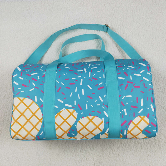 BA0304 Peacock Blue Fireworks Plaid Boutique Travel Bag handbag 7.9*18.5*11.2 inches RTS Ship from US Local Warehouse