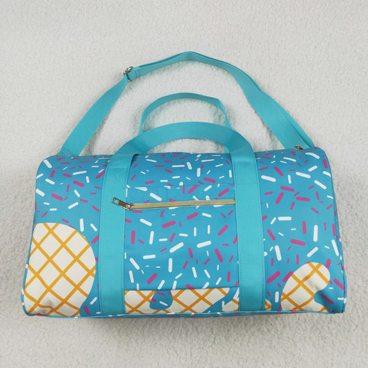 BA0304 Peacock Blue Fireworks Plaid Boutique Travel Bag handbag 7.9*18.5*11.2 inches RTS Ship from US Local Warehouse