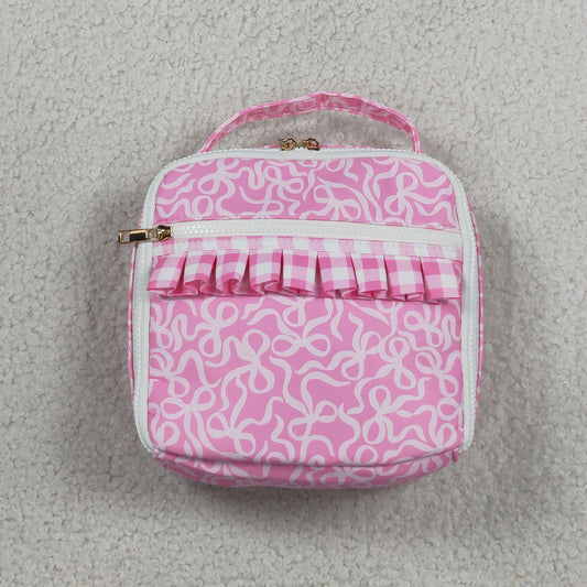 BA0310 Coquette Bows Pink Lunch Box Bag 8.5*8*3 inches