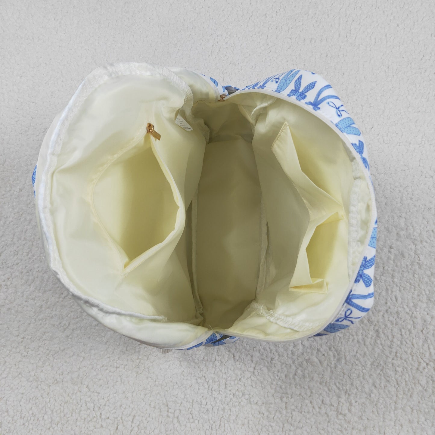 BA0322 White Blue Bows  Backpack 202507 RTS