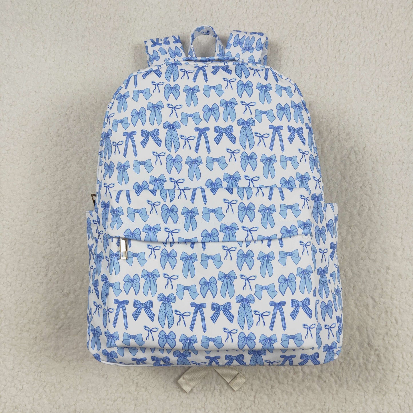 BA0322 White Blue Bows  Backpack 202507 RTS