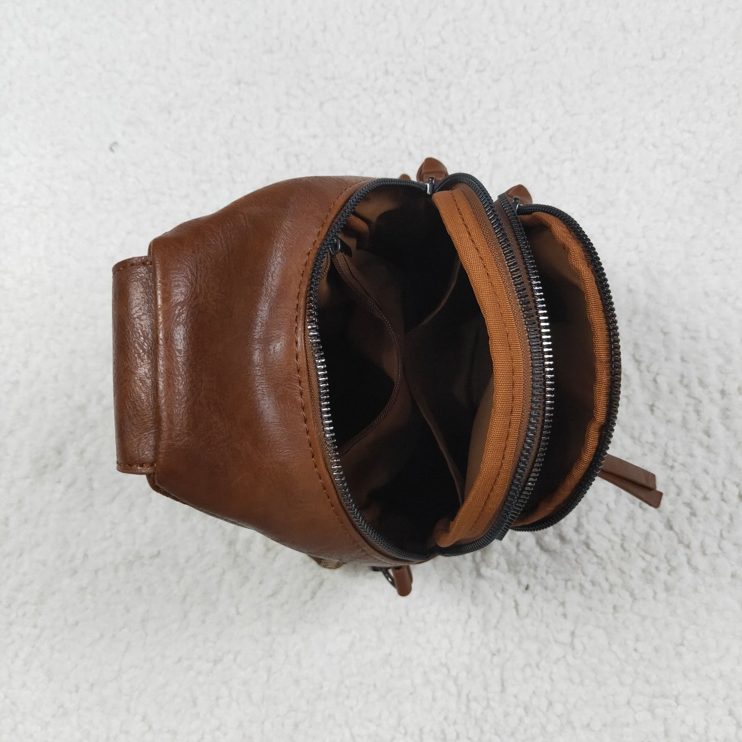 BA0330 Yellow-Brown Western Crossbody Leather Bag 202507 RTS Free Shipping Over $100