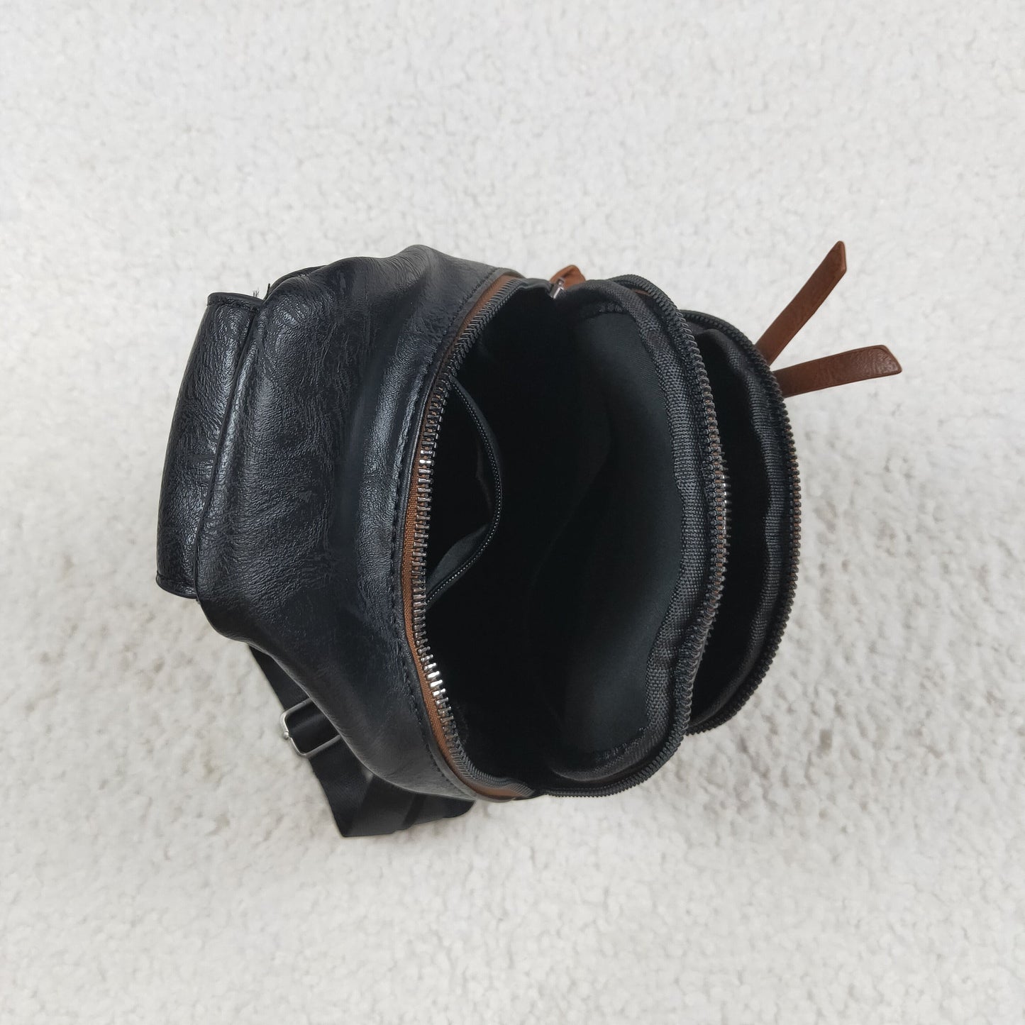 BA0332 Black Western Crossbody Leather Bag 202507 RTS Free Shipping Over $100