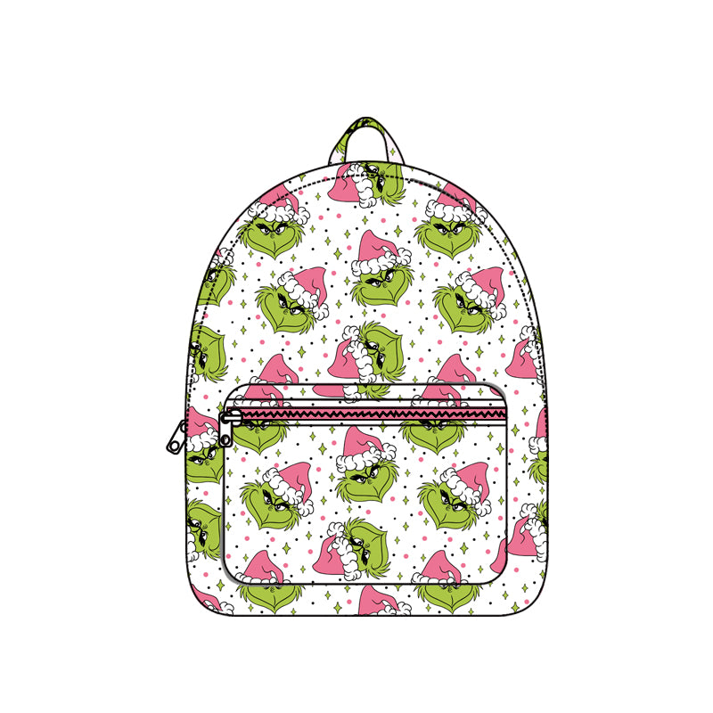 Preorder BA0342 Christmas Grinch White Backpack 202507