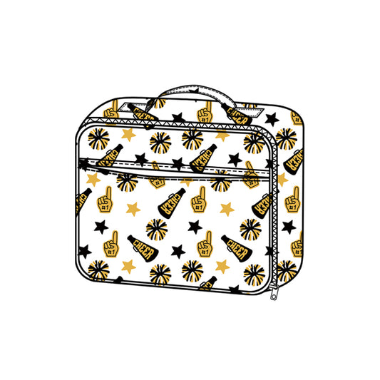 Preorder BA0362 Cheer Fireworks Black Golden Lunch Bag 202508