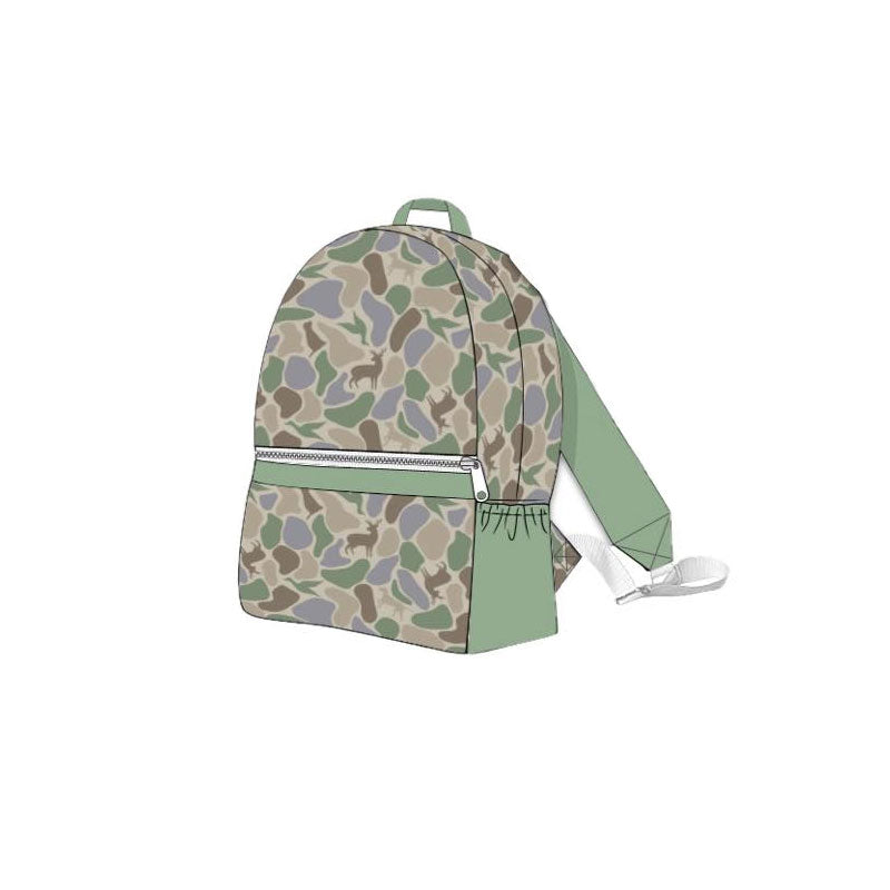 MOQ 5 PCS Preorder BA0383 Duck Puppy Deer Camouflage Green Backpack 202511