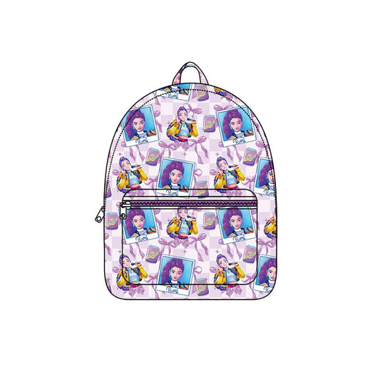 MOQ 5 PCS Preorder BA0385 K-POP Bows Purple Plaid Backpack 202512
