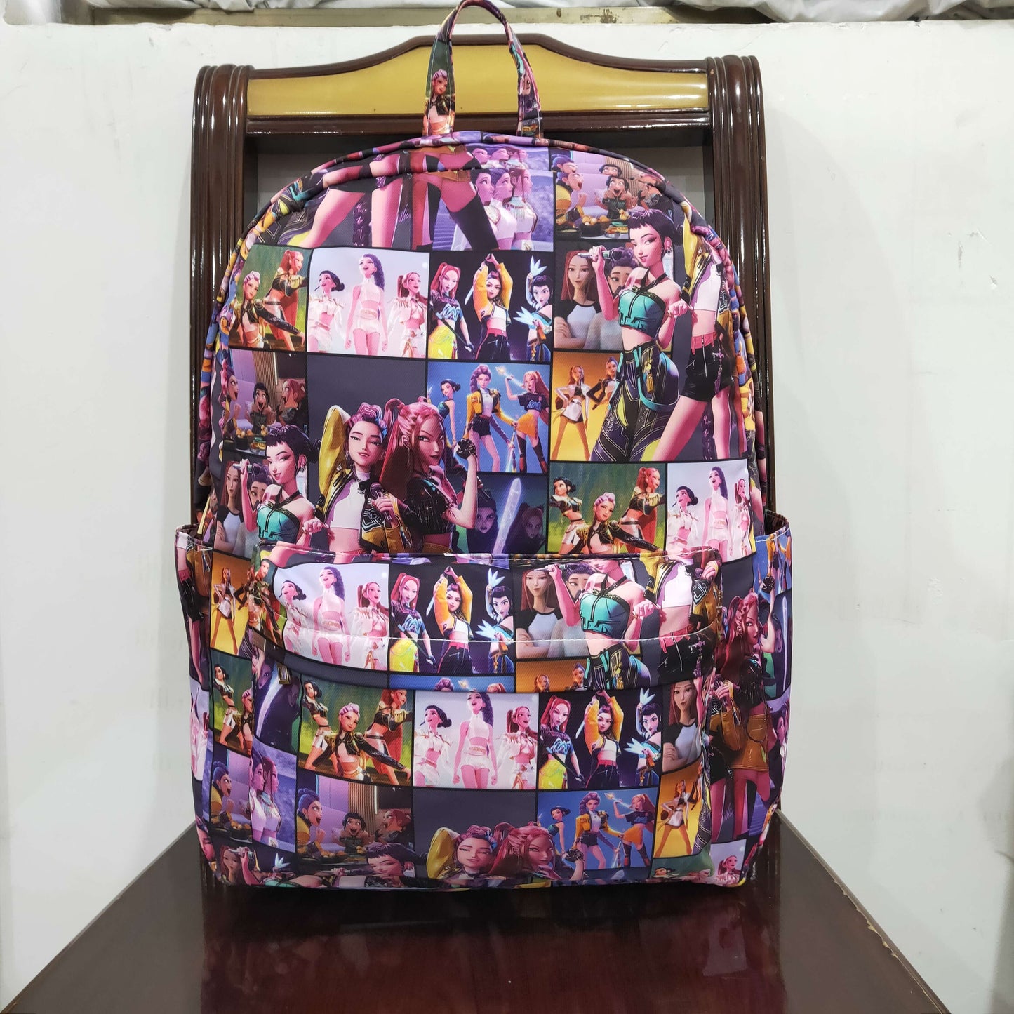 BA0386 K-POP Plaid Stage Show Purple Backpack 202601 RTS