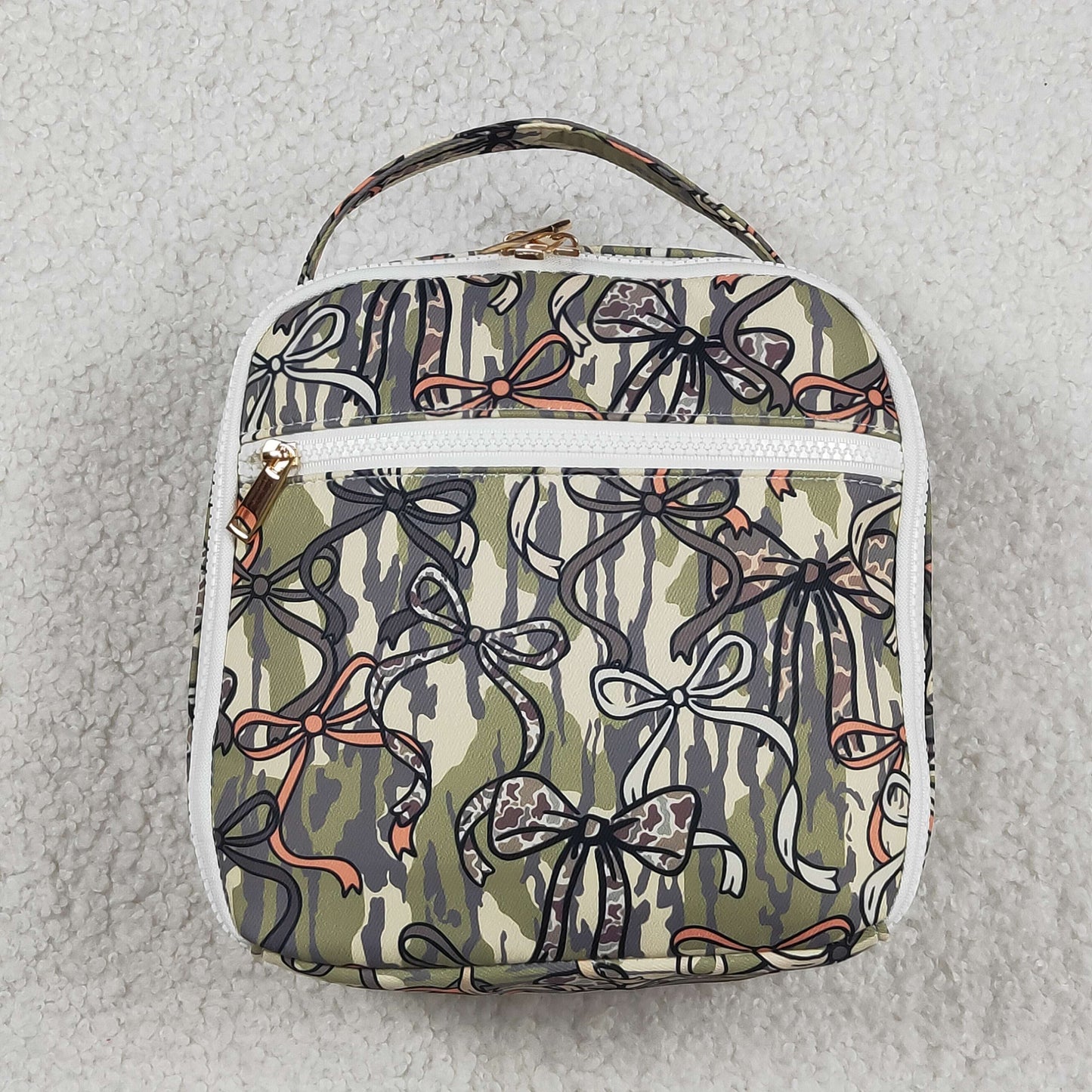 BA0393 Bows Camouflage Army Green Lunch Bag 202604 RTS