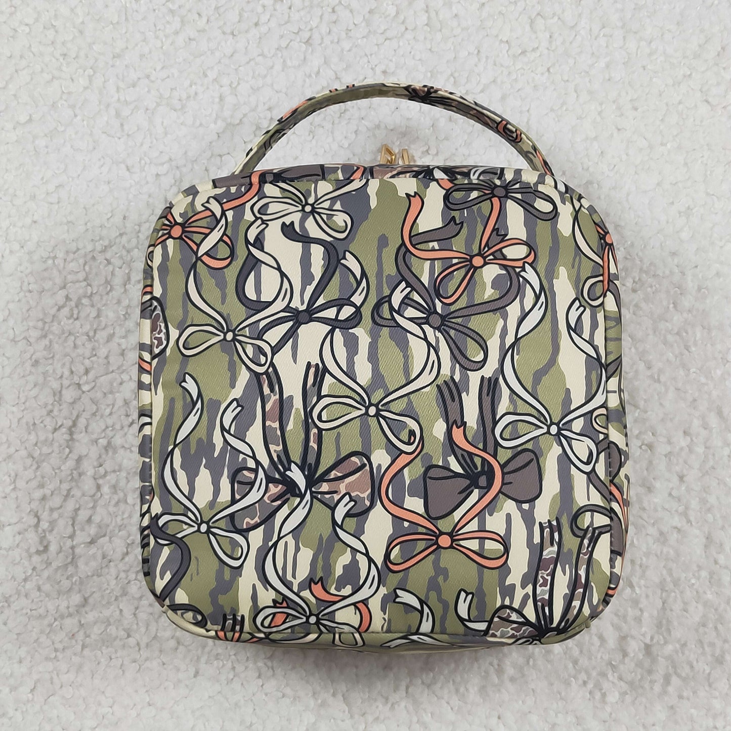 BA0393 Bows Camouflage Army Green Lunch Bag 202604 RTS