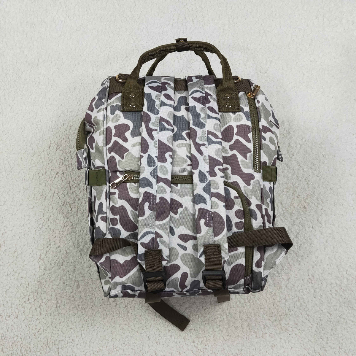 BA0403 Embroidery Hunting Dog Camo Diaper Bag Backpack