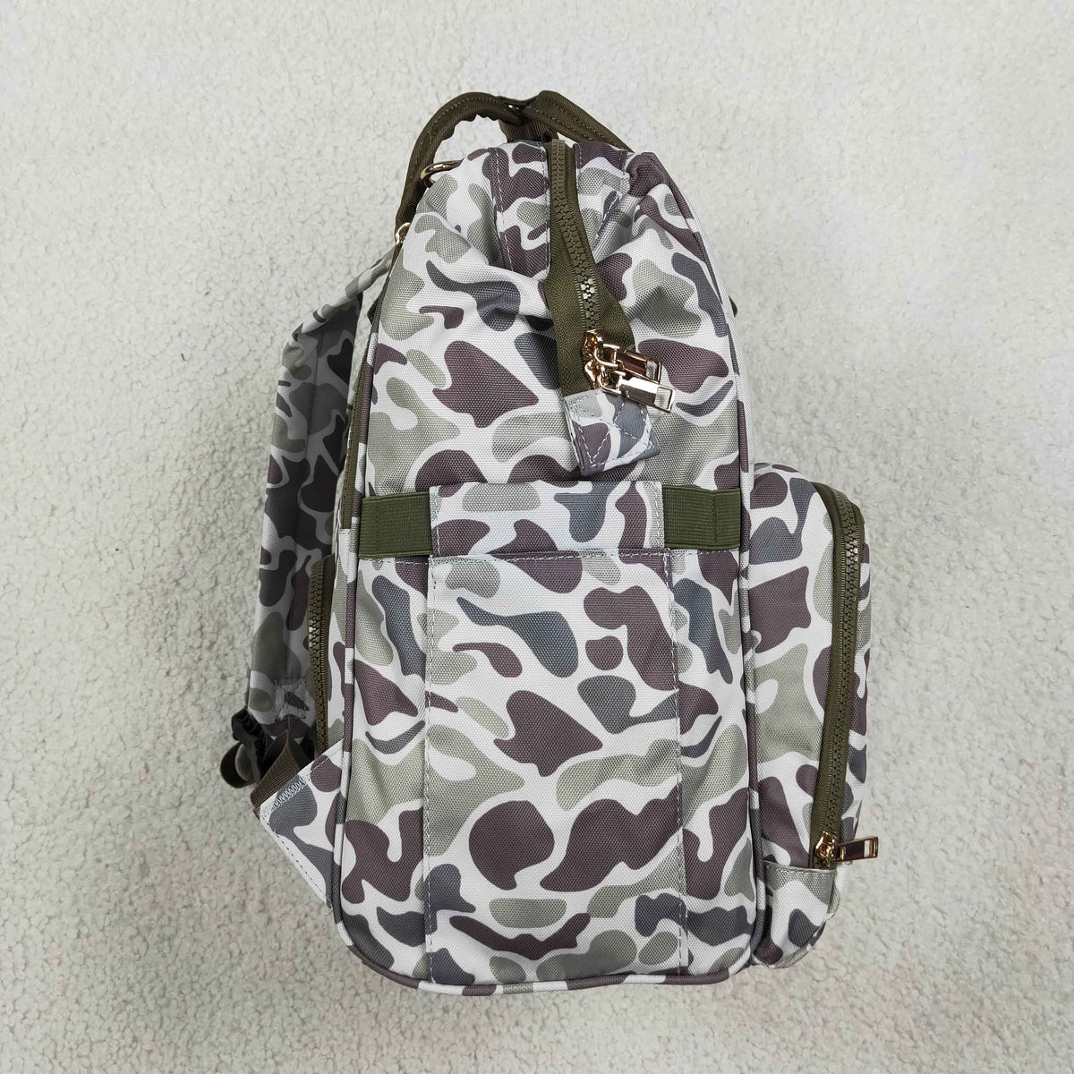 BA0403 Embroidery Hunting Dog Camo Diaper Bag Backpack