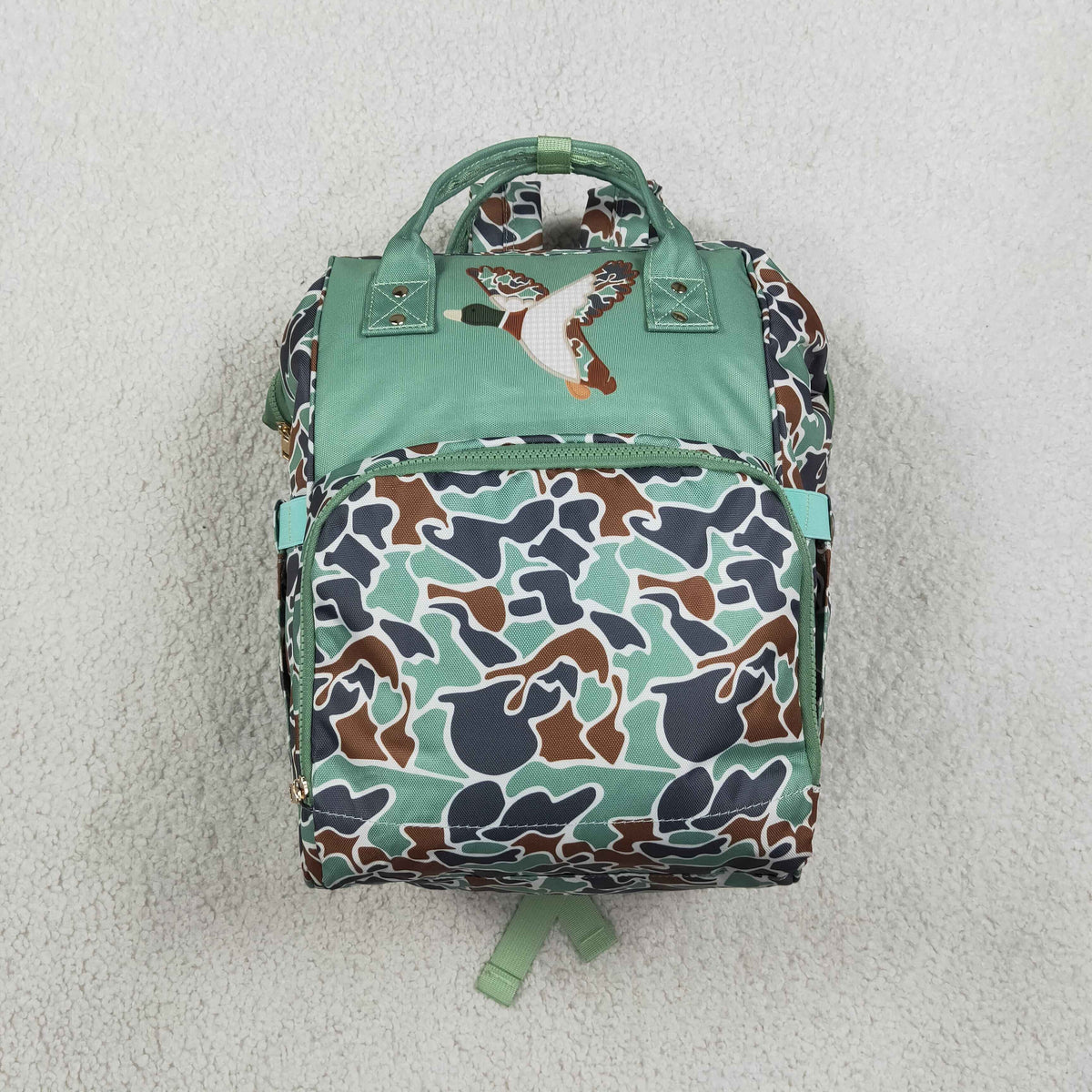 BA0404 Hunting Mallard Ducks Camo Diaper Bag Backpack