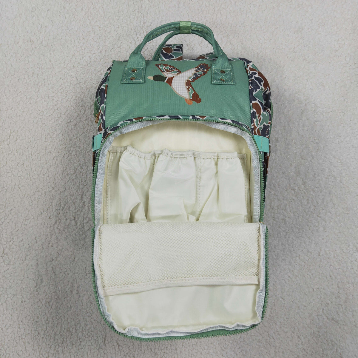 BA0404 Hunting Mallard Ducks Camo Diaper Bag Backpack