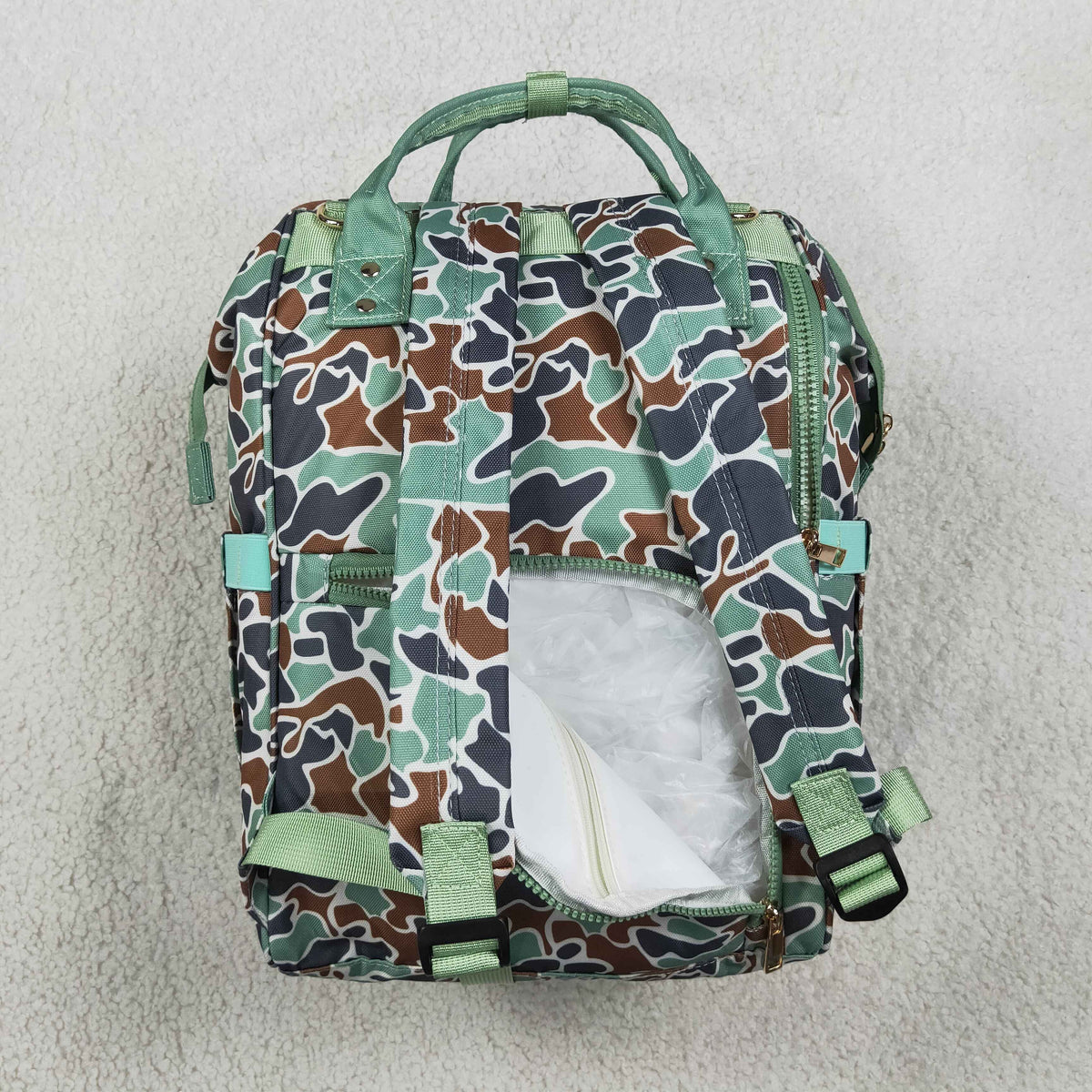 BA0404 Hunting Mallard Ducks Camo Diaper Bag Backpack