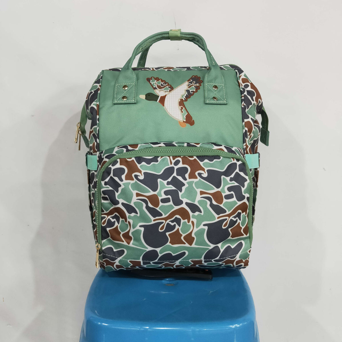 BA0404 Hunting Mallard Ducks Camo Diaper Bag Backpack