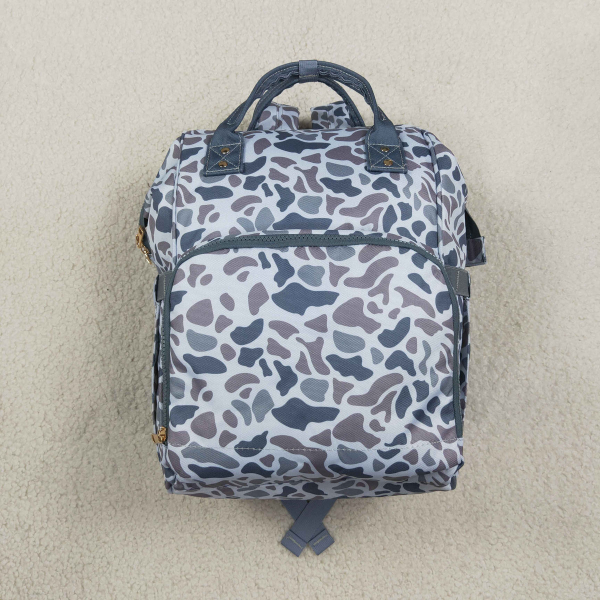 BA0406 Hunting Camo Grey Diaper Bag Backpack
