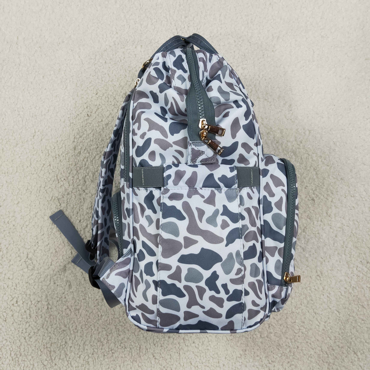 BA0406 Hunting Camo Grey Diaper Bag Backpack