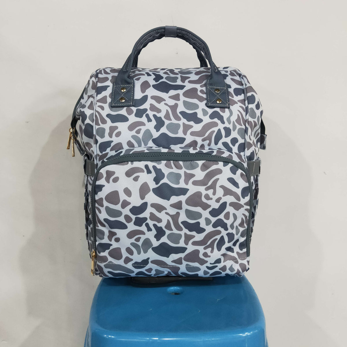 BA0406 Hunting Camo Grey Diaper Bag Backpack