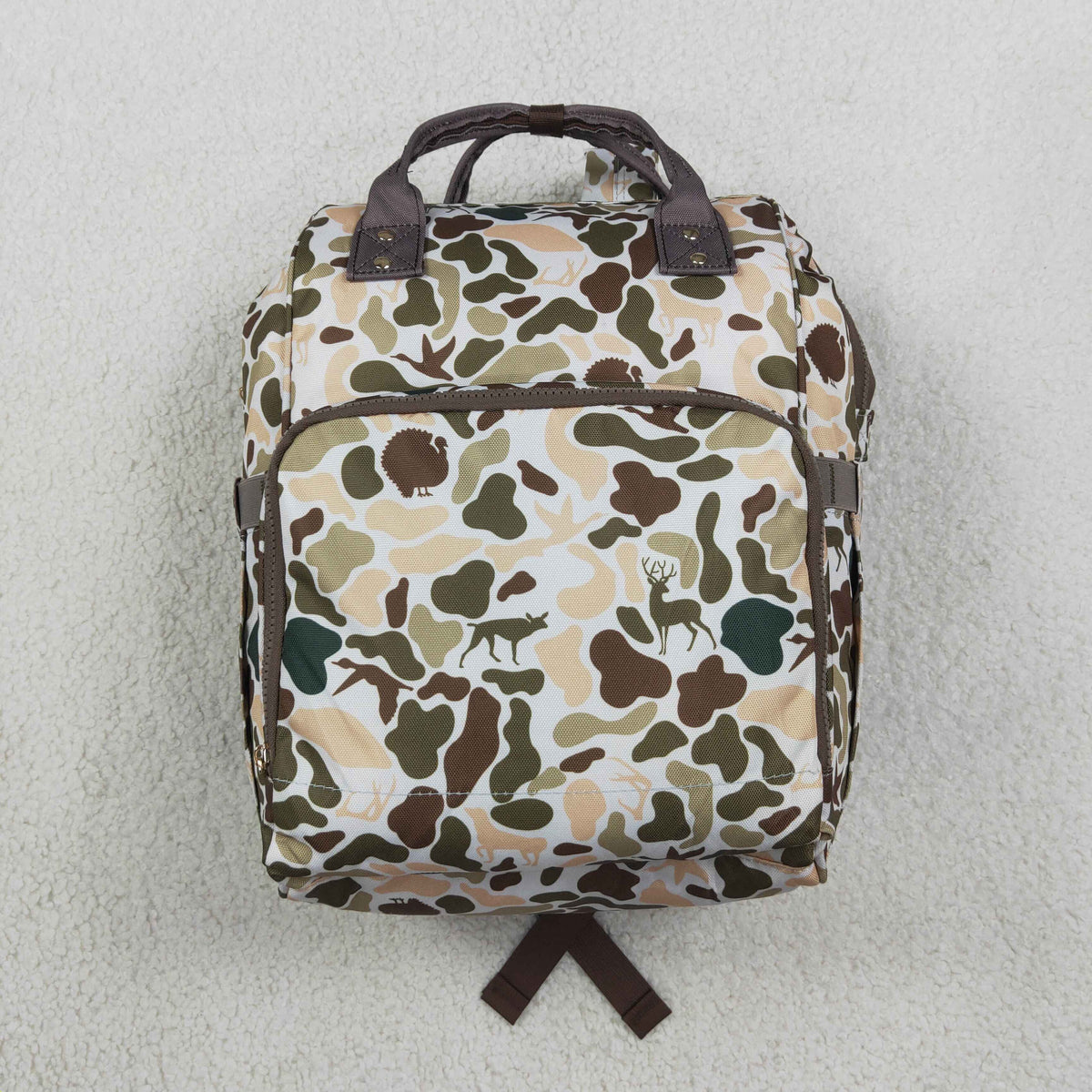 BA0407 Hunting Camo Dog Diaper Bag Backpack