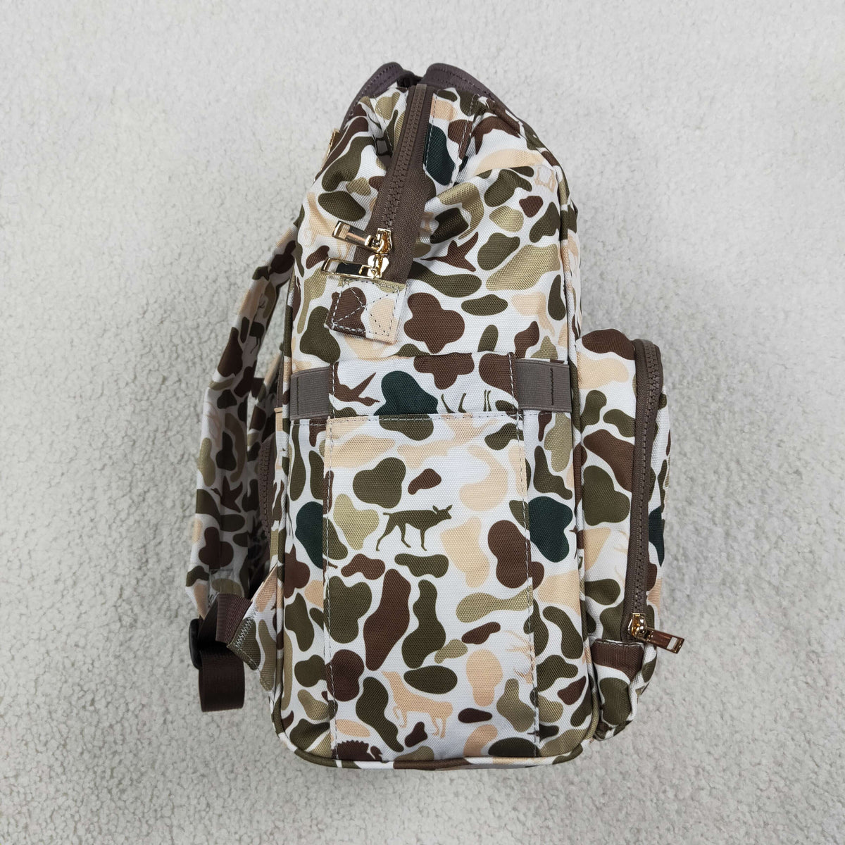 BA0407 Hunting Camo Dog Diaper Bag Backpack